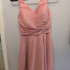 Elegant Pink Sleeveless Dress